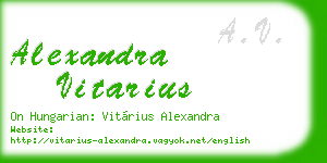alexandra vitarius business card